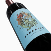 Etichetta angelico vino rosso dettaglio