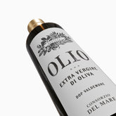 Etichetta olio del mare in dettaglio