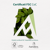 Auroflex usa carte certificate FSC, per una gestione rispettosa dell'ambiente, socialmente utile ed economicamente sostenibile. 