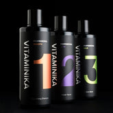 prodotti professionali: shampoo, siero e maschera per capelli, vitaminika
