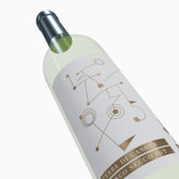 Etichetta casole di vino bianco in dettaglio