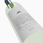 Etichetta trillo di vino bianco in dettaglio